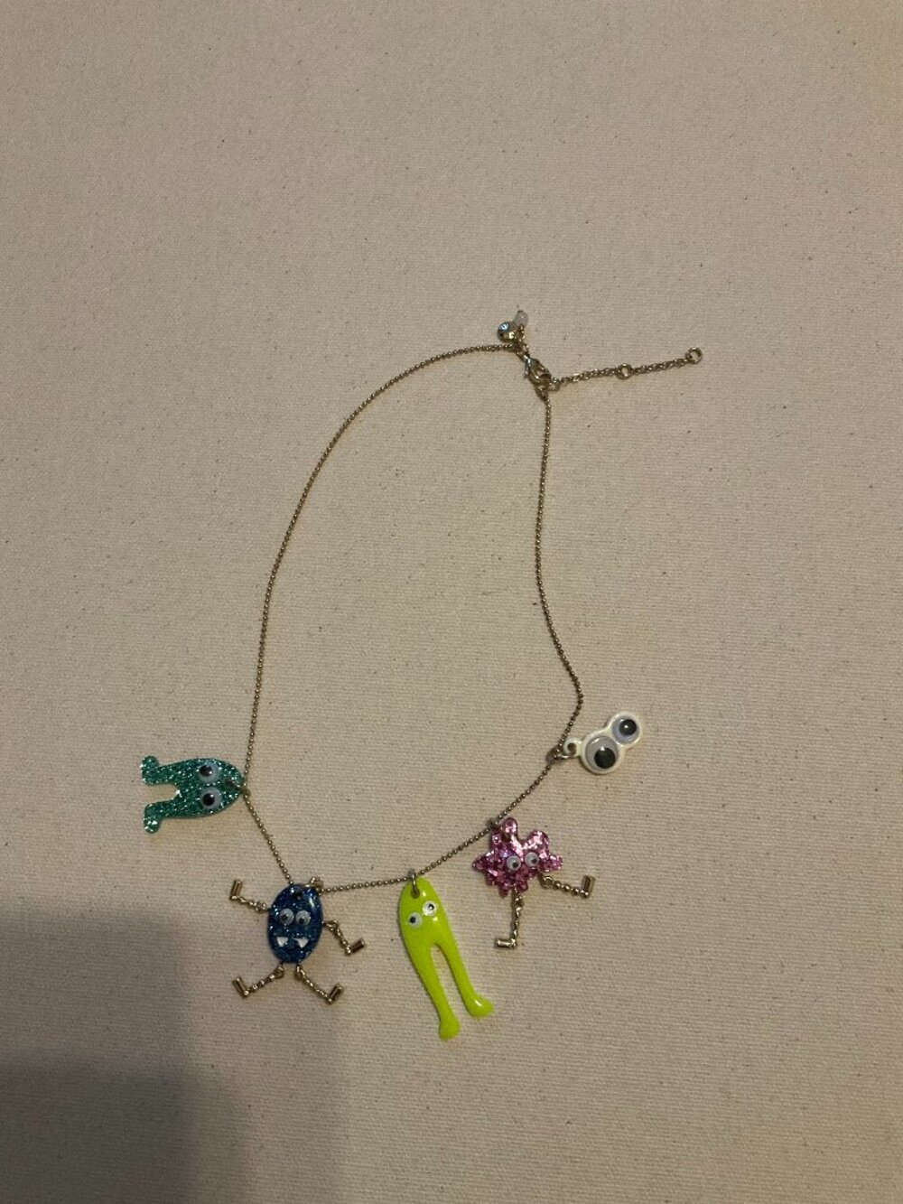 J.CREW CREWCUTS LITTLE MONSTERS PENDANT NECKLACE.